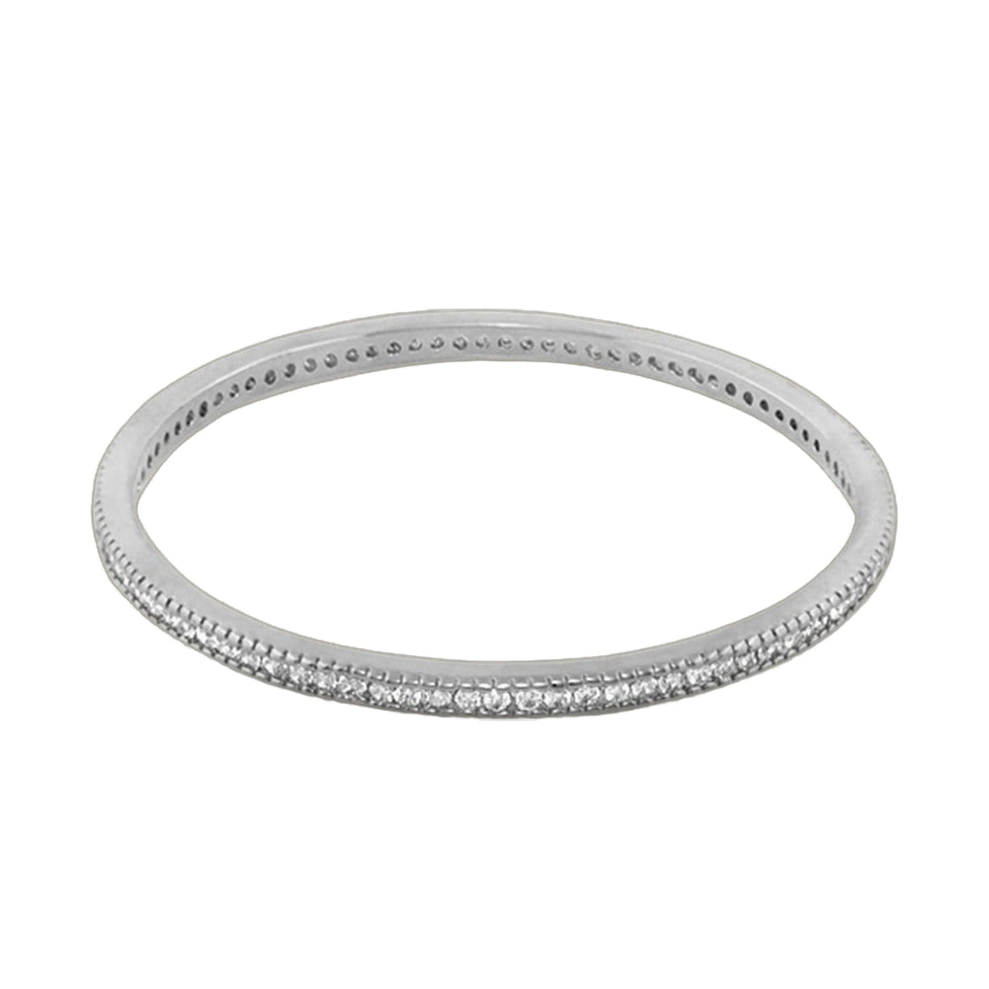 Child's silver-toned stackable bangle with beaded edge on Tampa Home & Garden Store