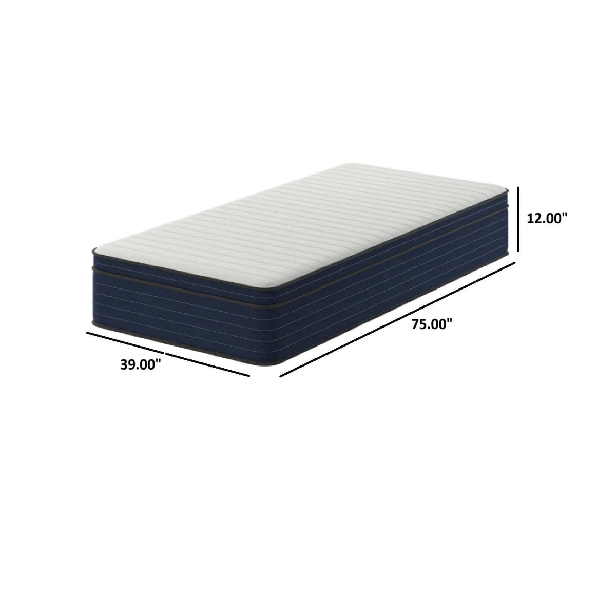 12in medium firm euro top hybrid cooling gel memory foam mattress HouseOfZazla navy base on Tampa Home & Garden Store