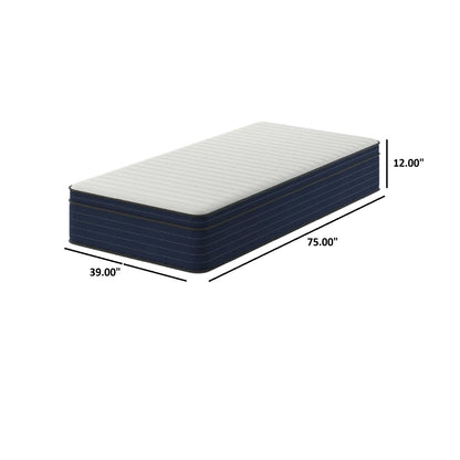 12in medium firm euro top hybrid cooling gel memory foam mattress HouseOfZazla navy base on Tampa Home & Garden Store