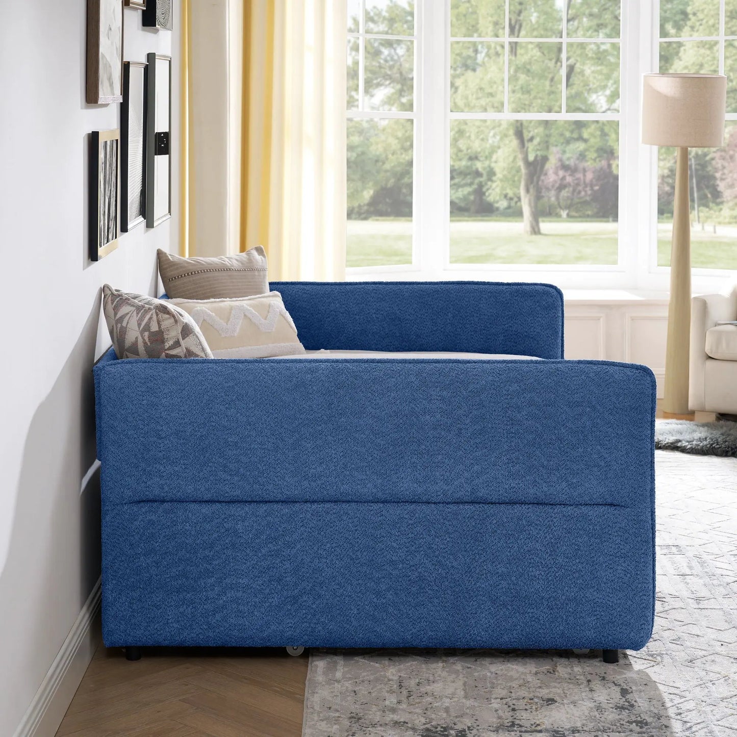 Upholstered Daybed With Pop Up Trundle For Guests