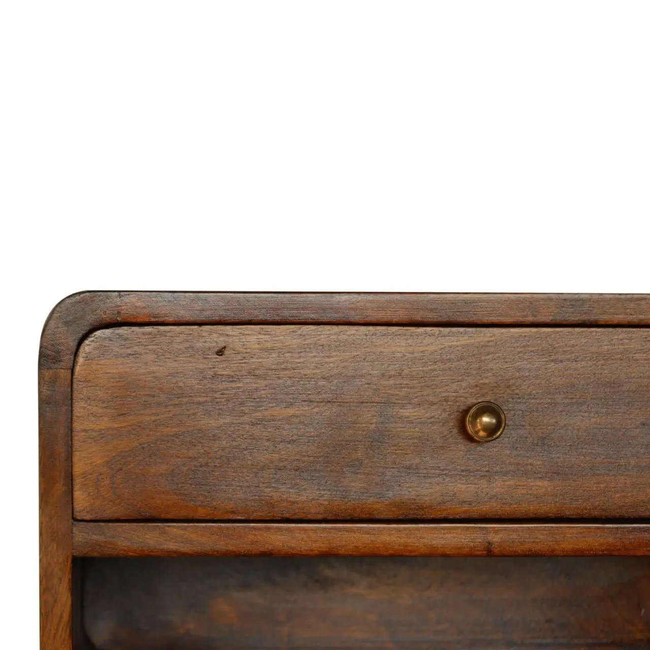Curve Upper Slot Floating Nightstand with Drawer