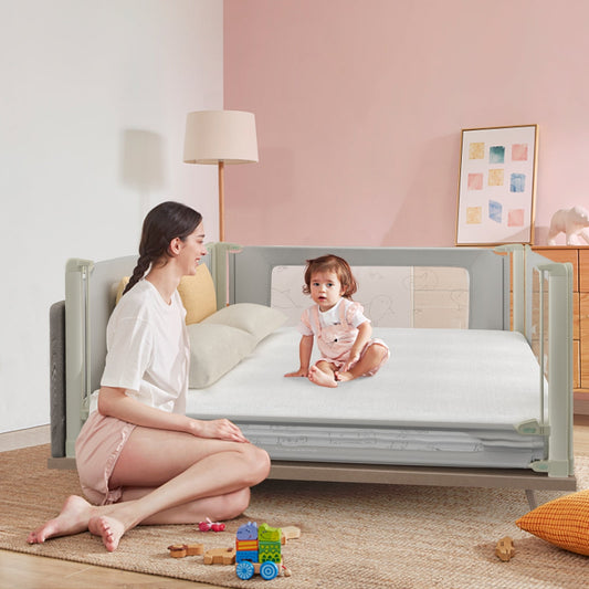 Bed Rail Guard for Toddlers Kid with Adjustable Height and Safety Lock - Tampa Home & Garden Store