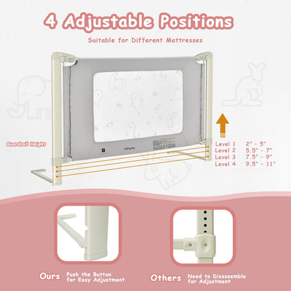 Bed Rail Guard for Toddlers Kid with Adjustable Height and Safety Lock