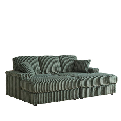 3 Seater Sofa With 2 Ottomans and Storage