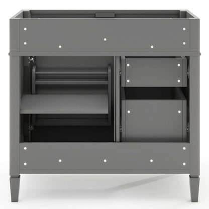 bathroom vanity base with 2 drawers and tip-out drawer, metal cabinet by Unique Piece Furniture on Tampa Home & Garden Store