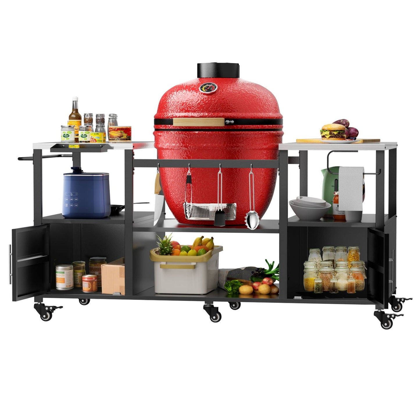 Stainless Steel Outdoor Grill Cart and Table
