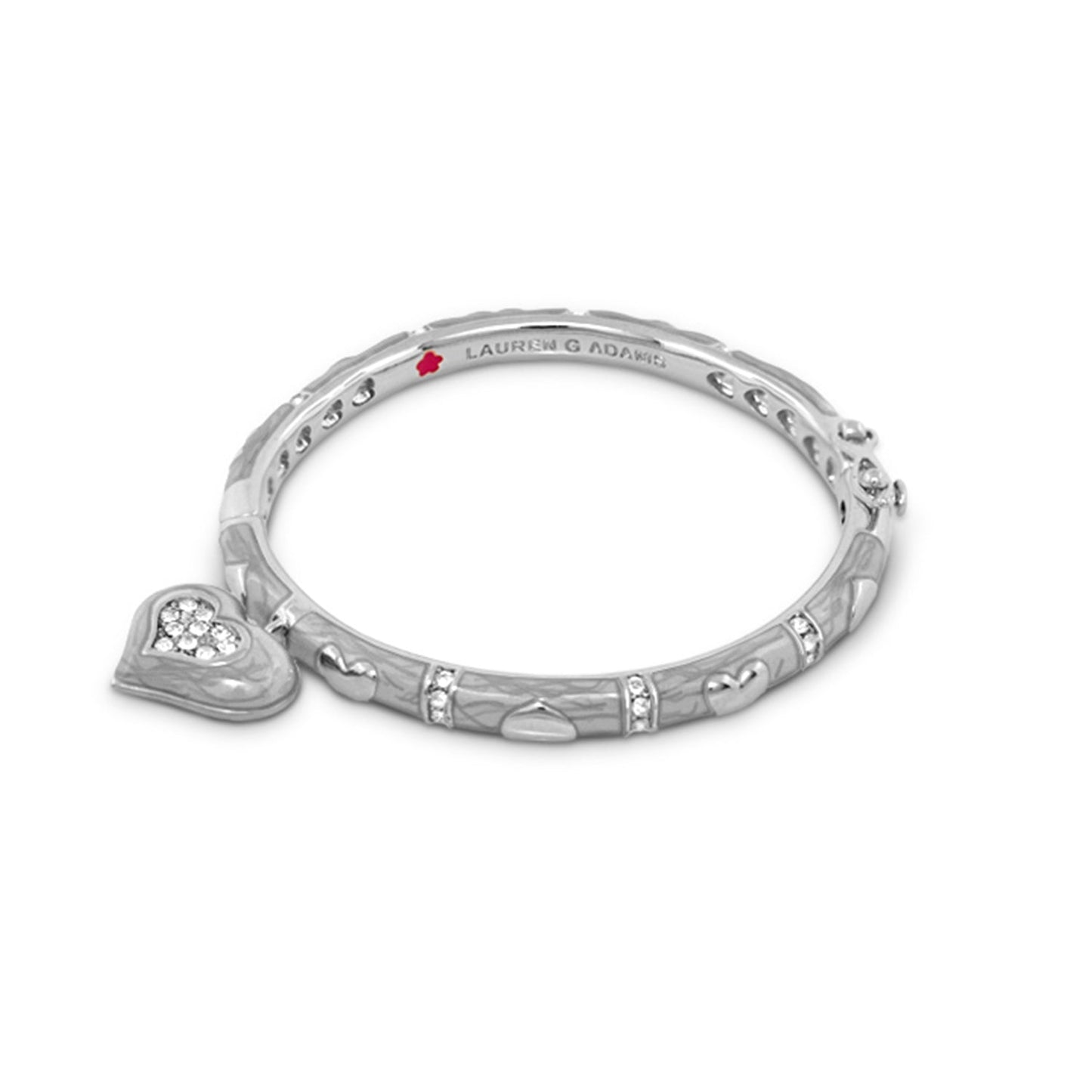 Girls Stackable Heart Charm Bangle by Lauren G Adams, silver-tone bracelet on Tampa Home & Garden Store