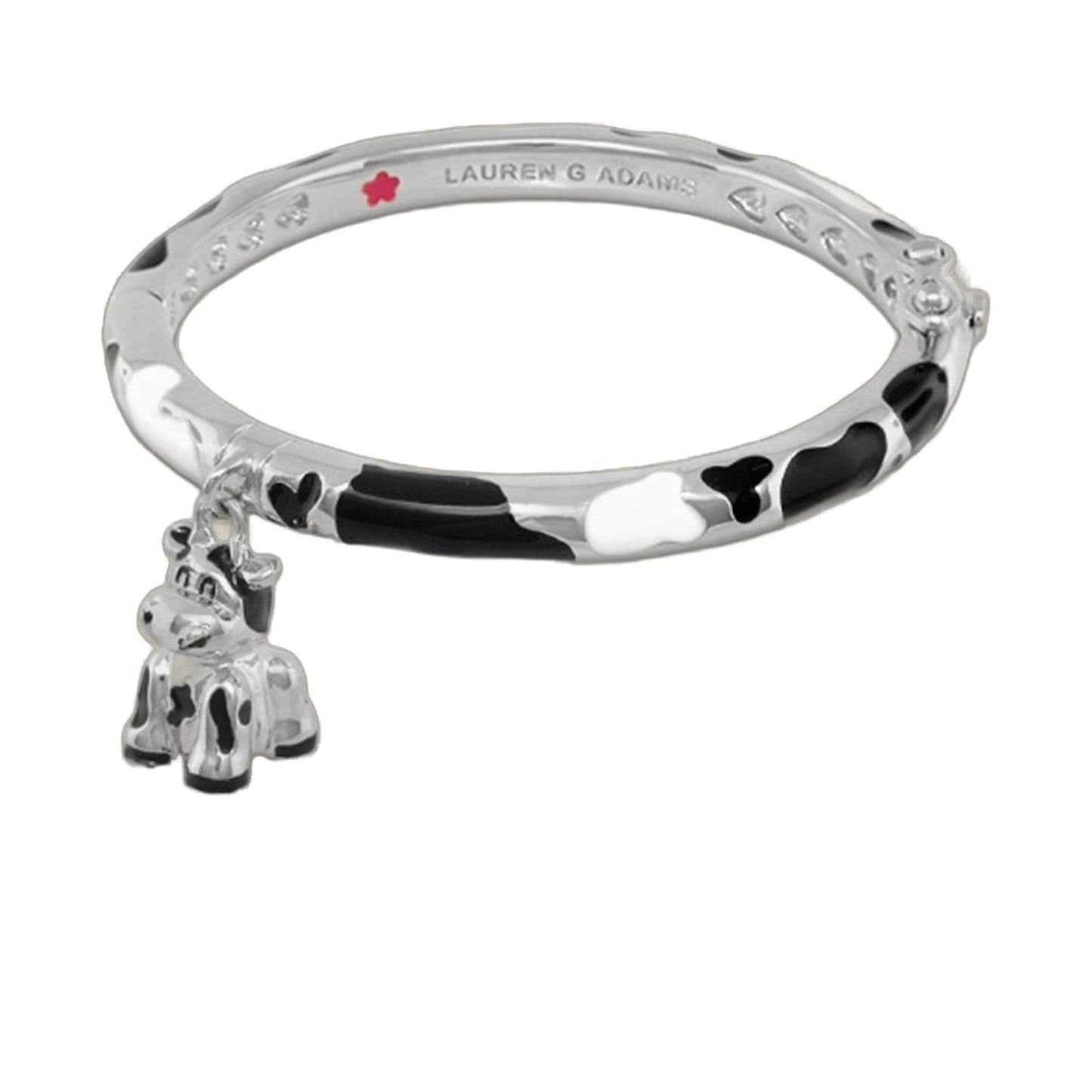 Girls Stackable Bangle by Lauren G Adams, silver-tone bracelet with heart cutouts on Tampa Home & Garden Store