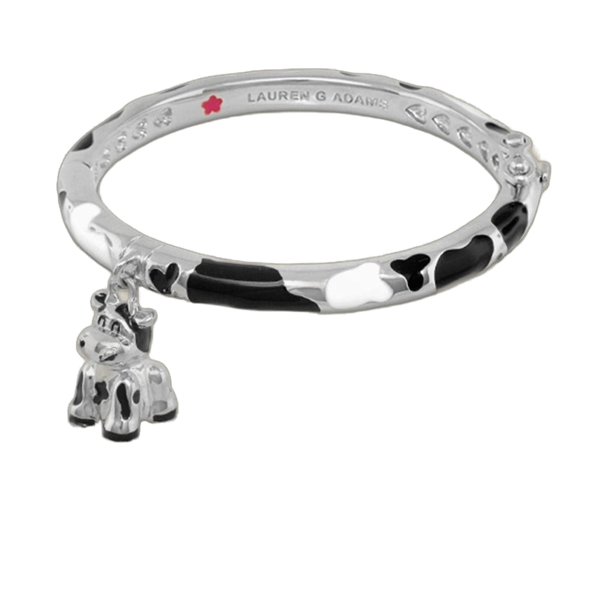 Girls Stackable Bangle by Lauren G Adams, silver-tone bracelet with heart cutouts on Tampa Home & Garden Store