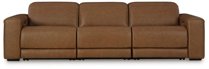 Contemporary Power Reclining Sectional Loveseat