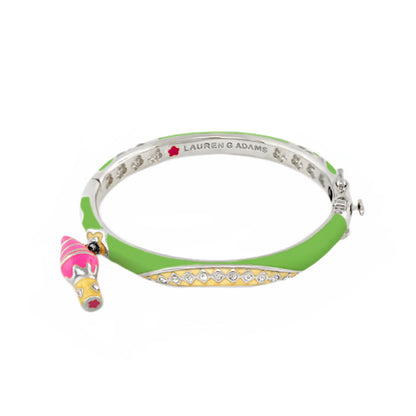 Girls' bangle bracelet with lime green band and ice cream charm by Lauren G Adams on Tampa Home & Garden Store