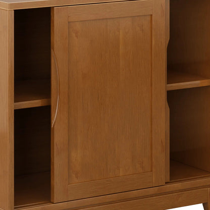 Harper Solid Rubberwood Storage Cabinet Modern