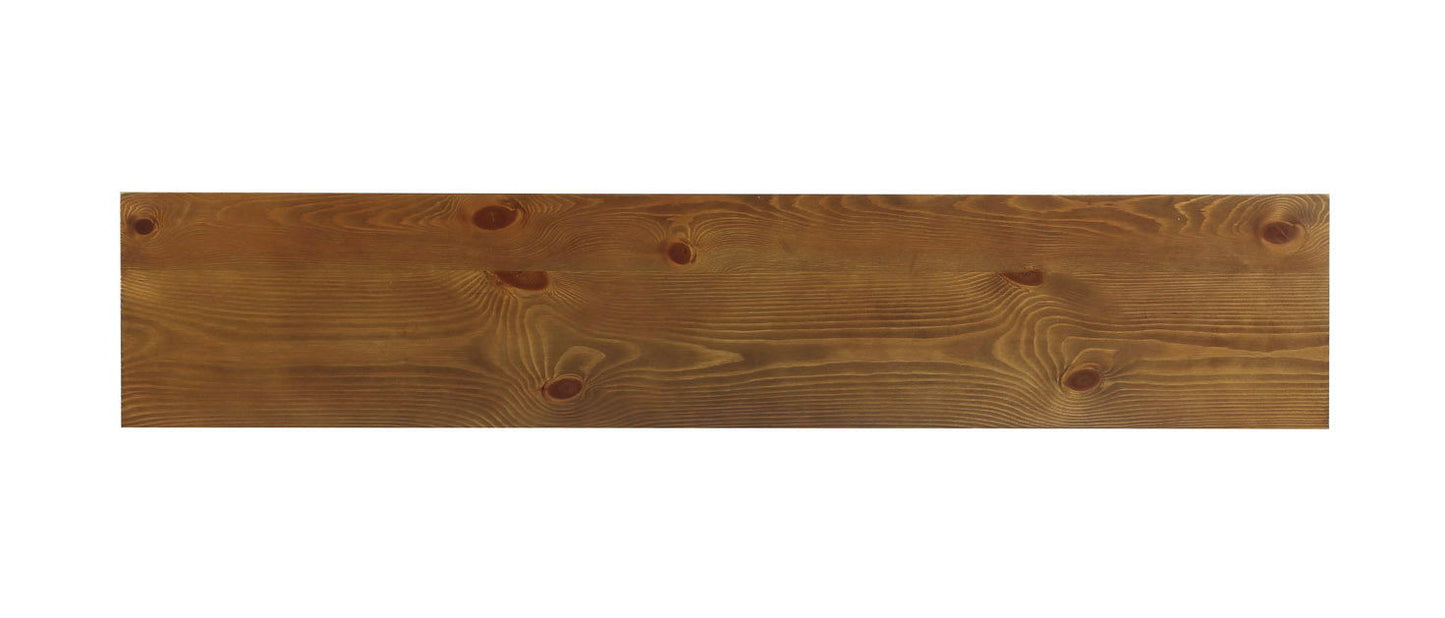 Garrison Wooden Console Table top in warm brown with visible grain and knots on Tampa Home & Garden Store