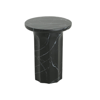 Outdoor Lightweight Concrete Marble Side Table