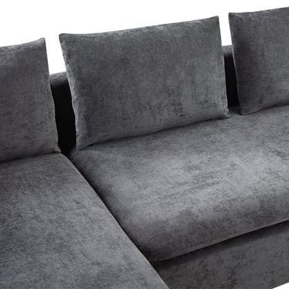 Modern L Shaped Sofa With Storage And Upholstery