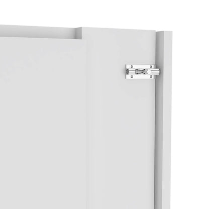 Wall Foldable Table With Multiple Shelves White
