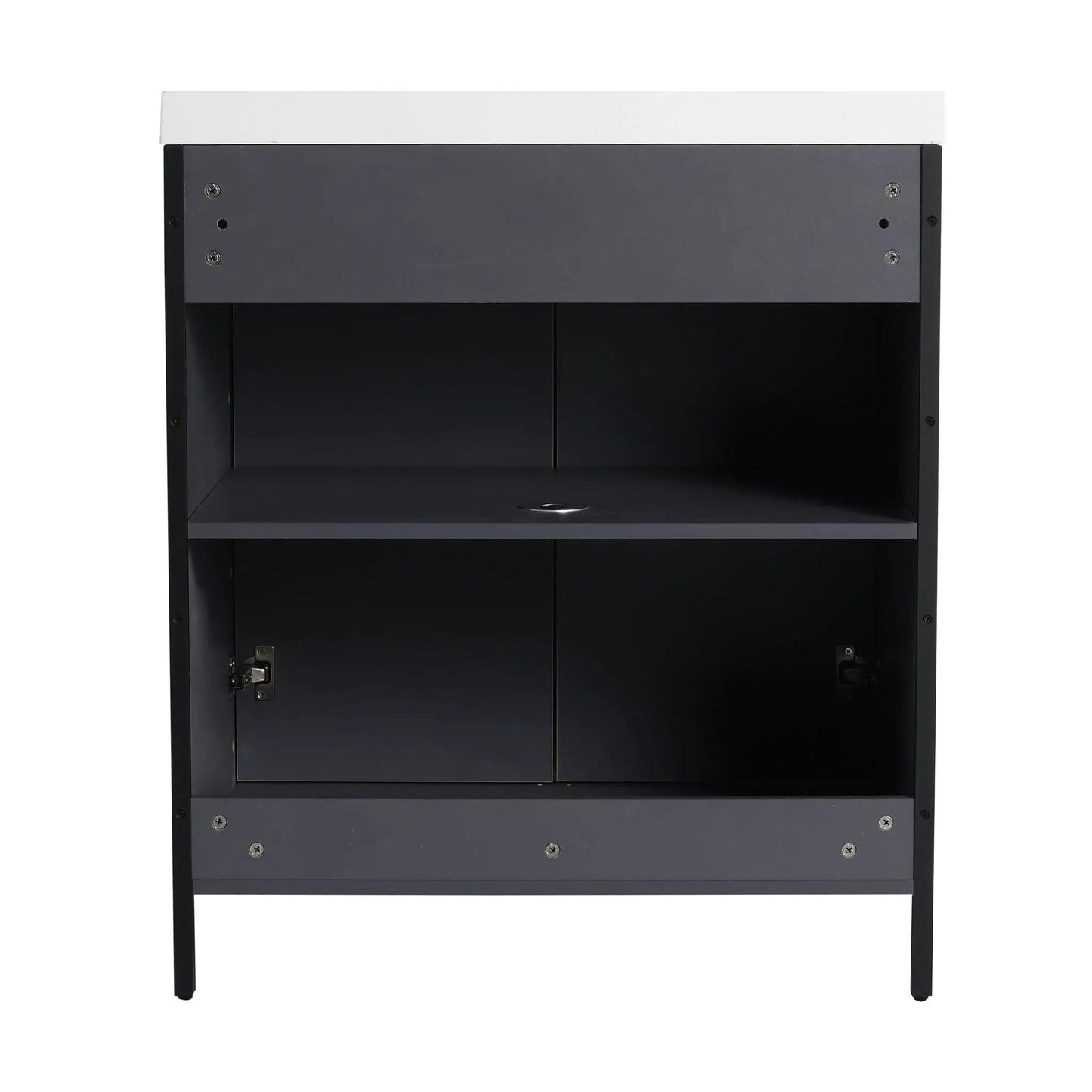 Contemporary Vanity with Adjustable Shelves
