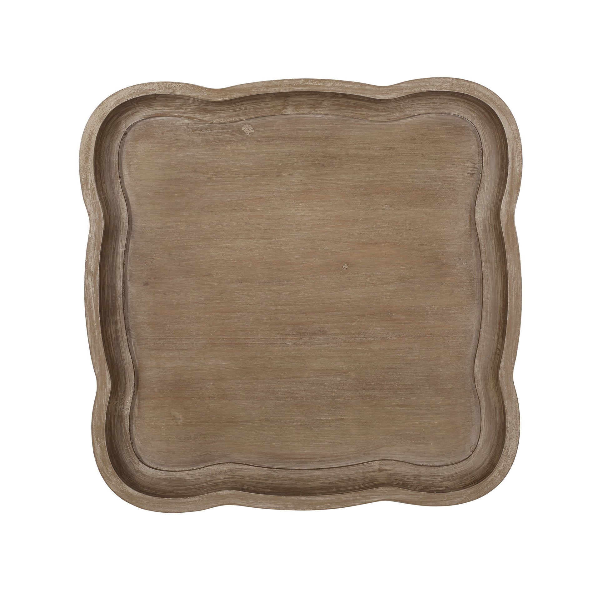Accent Table with Hourglass Base in distressed brown wood, French Country design by HouseOfZazla on Tampa Home & Garden Store