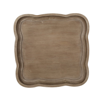 Accent Table with Hourglass Base in distressed brown wood, French Country design by HouseOfZazla on Tampa Home & Garden Store