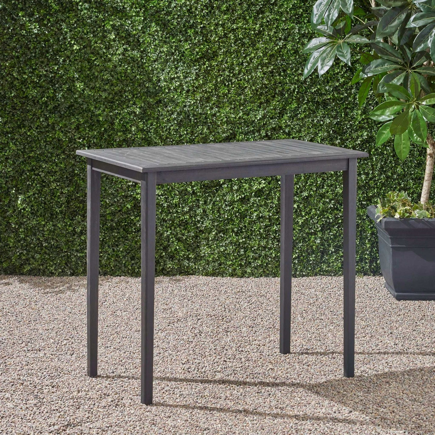Minimalist Acacia Rectangle and Patio Bar Table