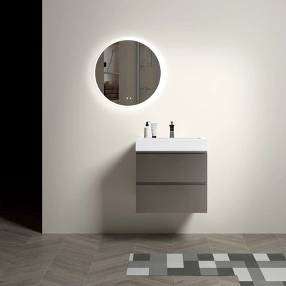 Alice bathroom vanity with sink, floating wall-mounted unit, white basin, large storage on Tampa Home & Garden Store
