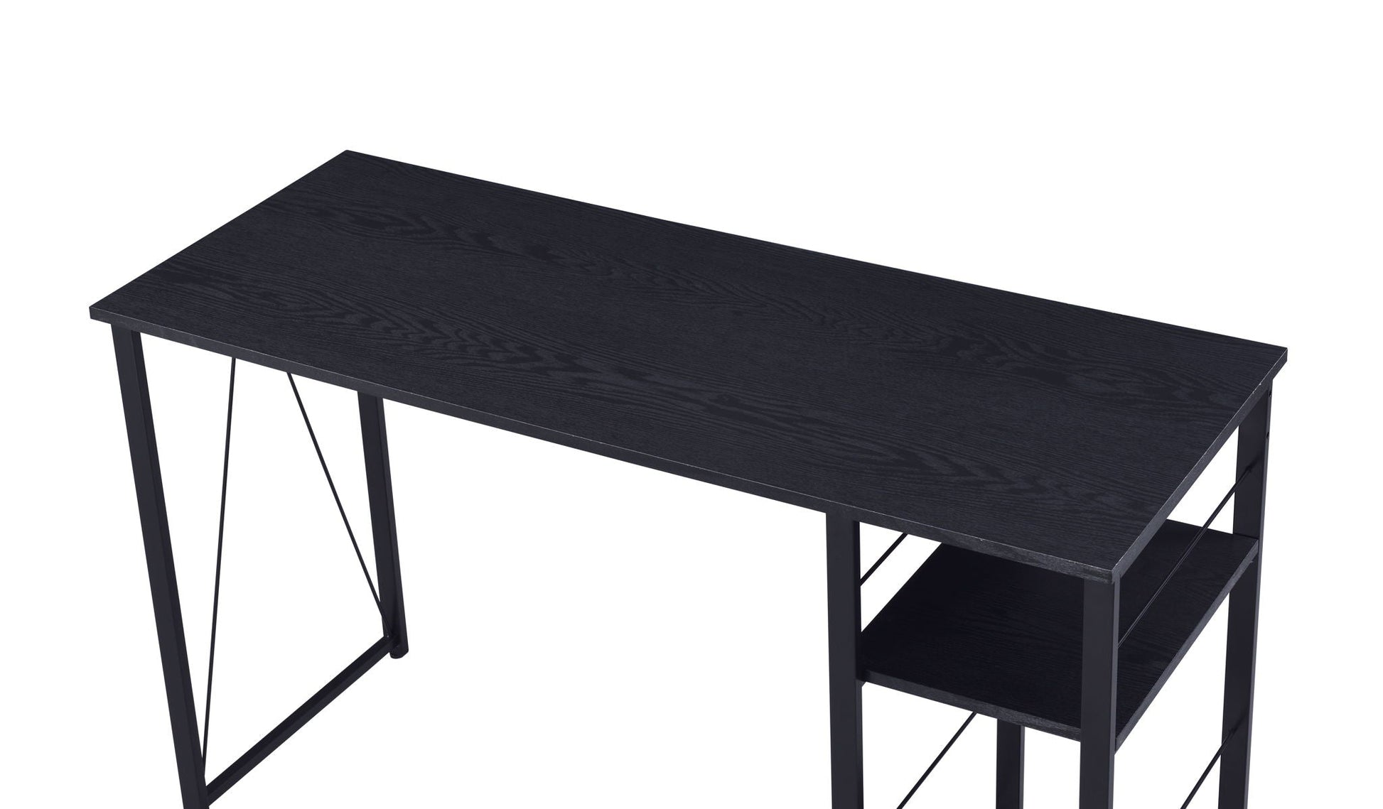 Vadna Writing Desk by HouseOfZazla, black wood top with slim metal legs on Tampa Home & Garden Store