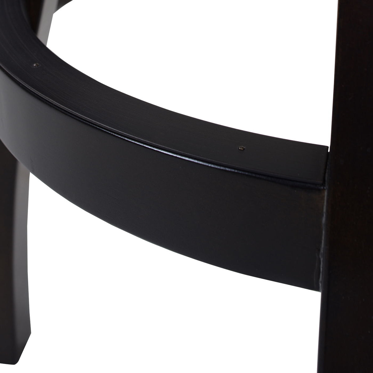 Swivel counter height bar stool with high backrest in black solid hardwood by HouseOfZazla on Tampa Home & Garden Store