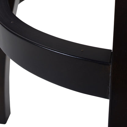 Swivel counter height bar stool with high backrest in black solid hardwood by HouseOfZazla on Tampa Home & Garden Store