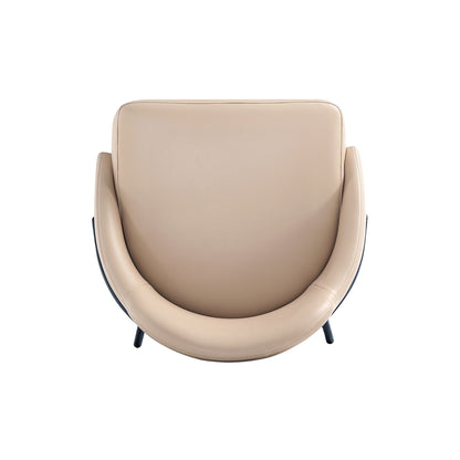Gracie Upholstered Barstool, beige faux leather, curved back and armrests, bar height 28–30 in on Tampa Home & Garden Store