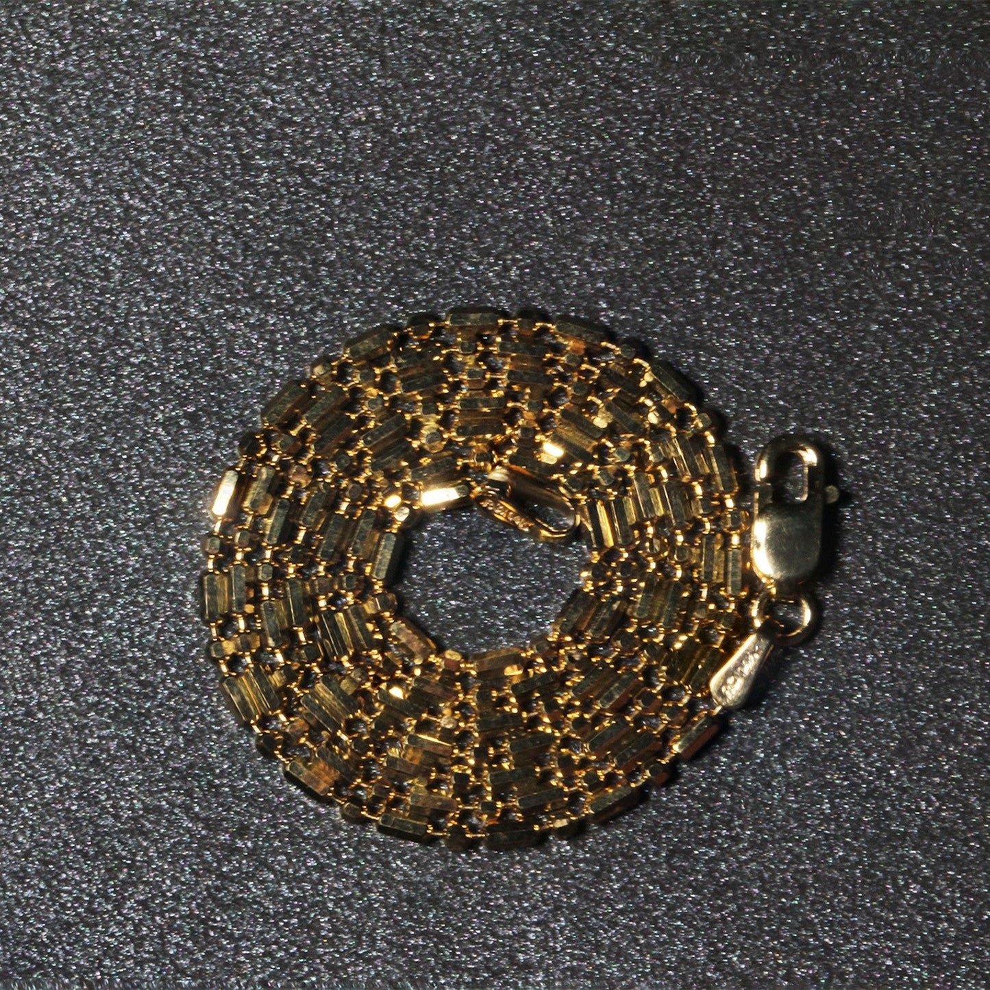 14k yellow gold diamond-cut alternating bead chain necklace 1.5mm by Bids.com on Tampa Home & Garden Store