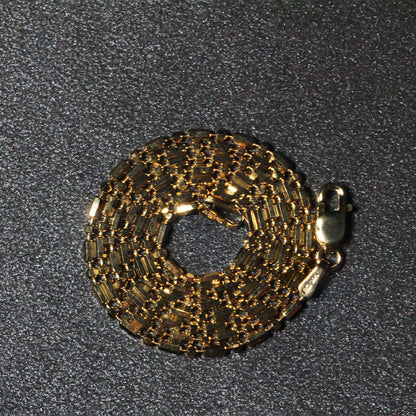 14k yellow gold diamond-cut alternating bead chain necklace 1.5mm by Bids.com on Tampa Home & Garden Store