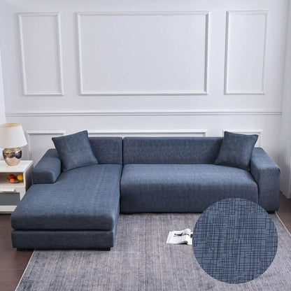 Sofa Cover Elastic All-inclusive Full Cover blue fabric for sectional sofa FLIPSTYLEZLLC on Tampa Home & Garden Store
