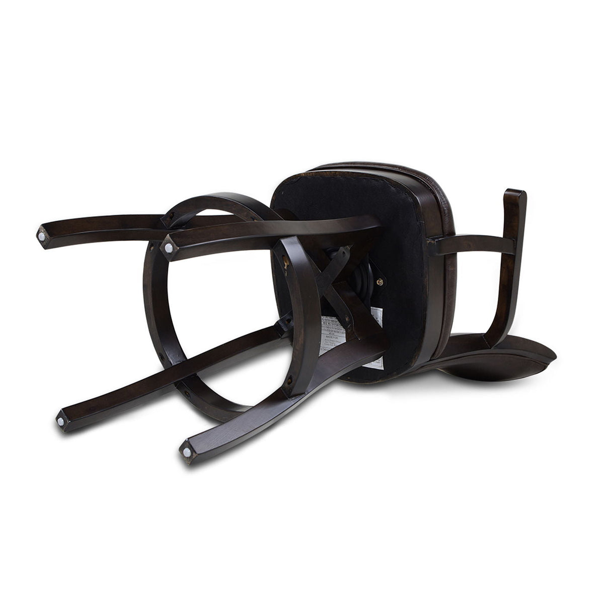 Williams Swivel Bar Stool with Armrests in dark espresso, solid hardwood frame on Tampa Home & Garden Store