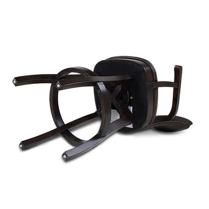 Williams Swivel Bar Stool with Armrests in dark espresso, solid hardwood frame on Tampa Home & Garden Store
