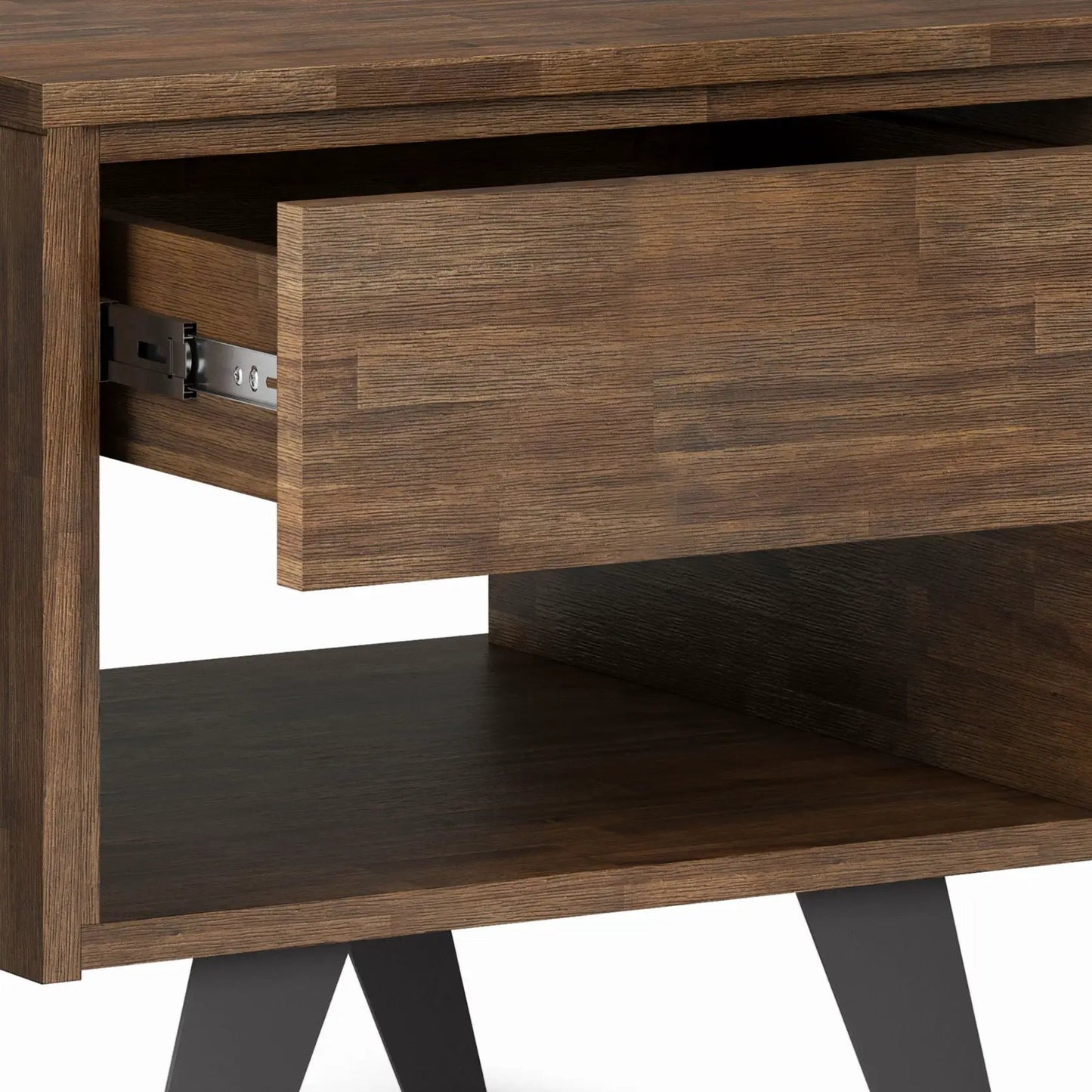 Lowry Handcrafted End Table with Acacia Drawer
