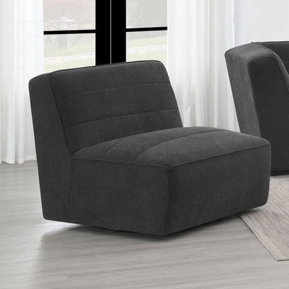Ortega upholstered armless chairs in charcoal gray fabric by HouseOfZazla, set of 2 on Tampa Home & Garden Store