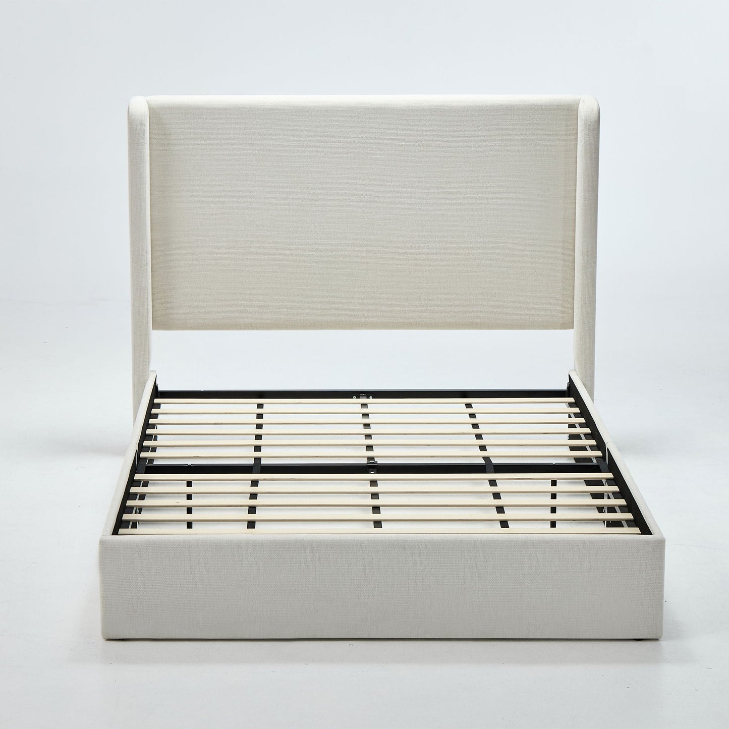 Carmen Upholstered Wingback Bed and Headboard