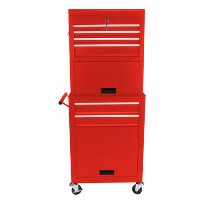 6-drawer lockable tool cabinet on red mobile storage cart with wheels HouseOfZazla on Tampa Home & Garden Store