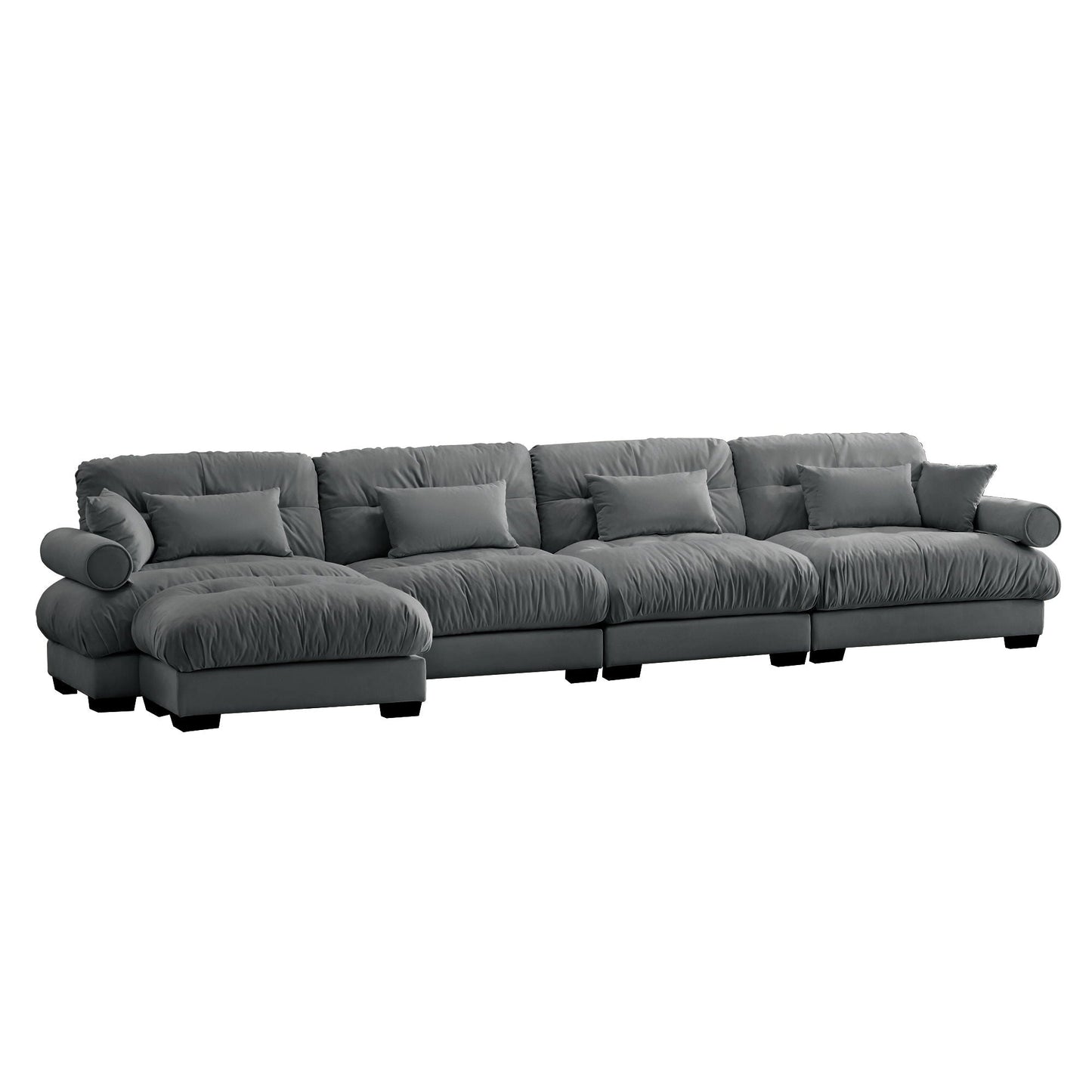 Oversized Modular Sofa with Movable Ottoman