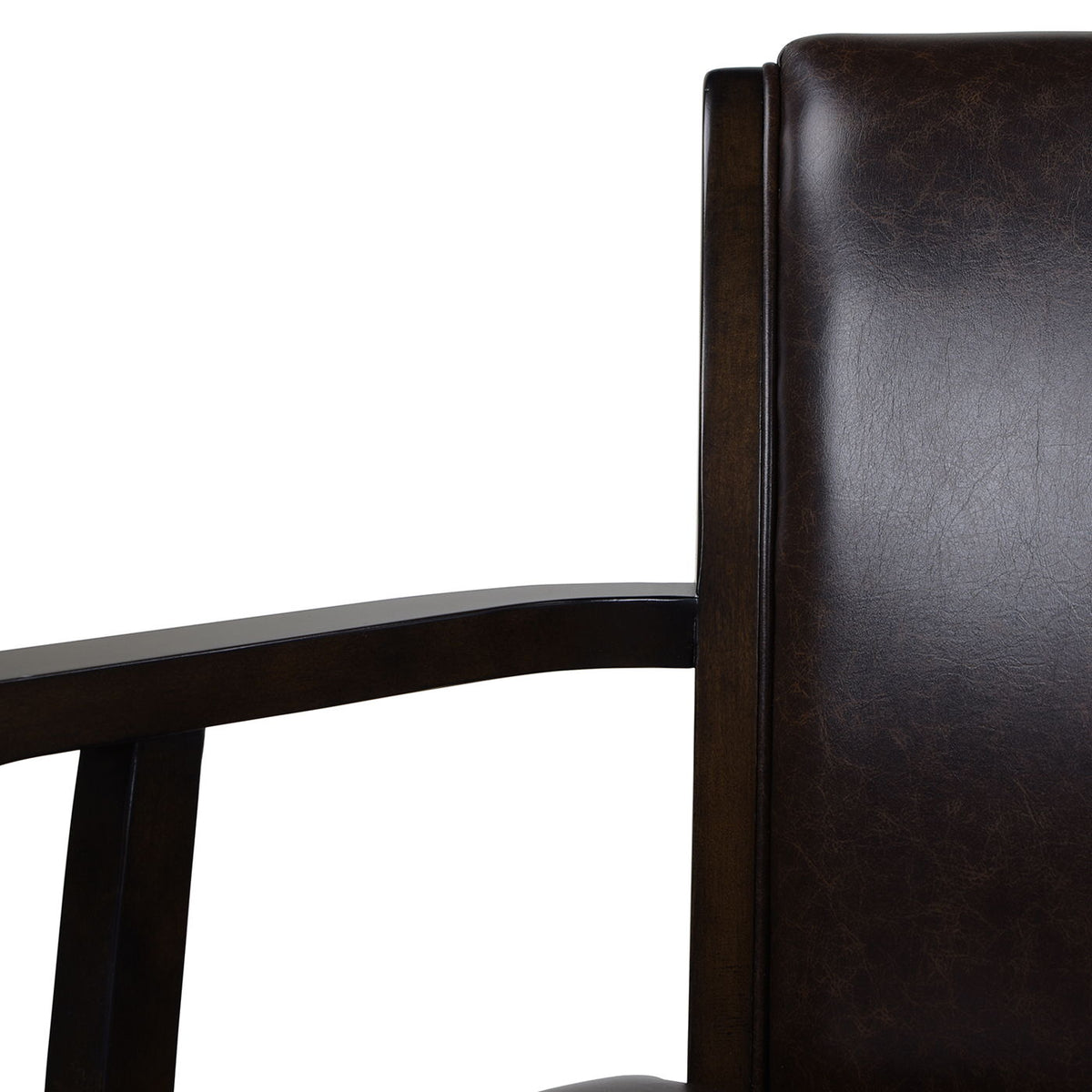 Williams Swivel Bar Stool with Armrests, dark brown leather, HouseOfZazla on Tampa Home & Garden Store