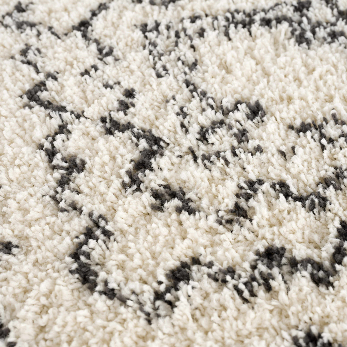 Buan Area Rug ivory cream shag with charcoal accents Boutique Rugs on Tampa Home & Garden Store