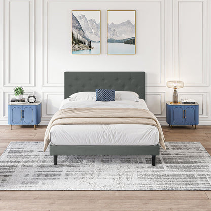 Modern Upholstered Bed Frame with Headboard