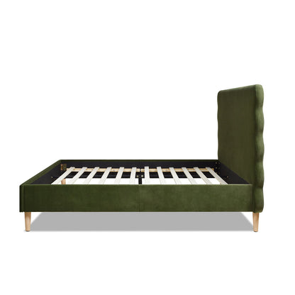 Stockholm Wavy Headboard and Platform Bed