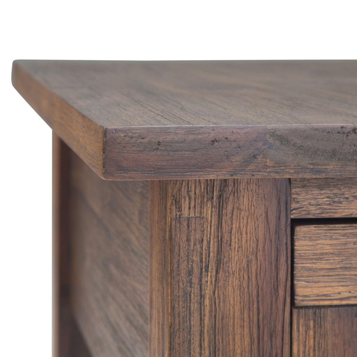 Monroe Solid Acacia Side Table dark stained wood by HouseOfZazla for living room on Tampa Home & Garden Store