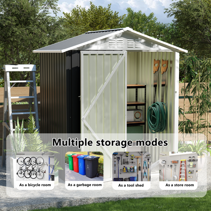 Sturdy Metal and Outdoor Shed with a Hinge Door