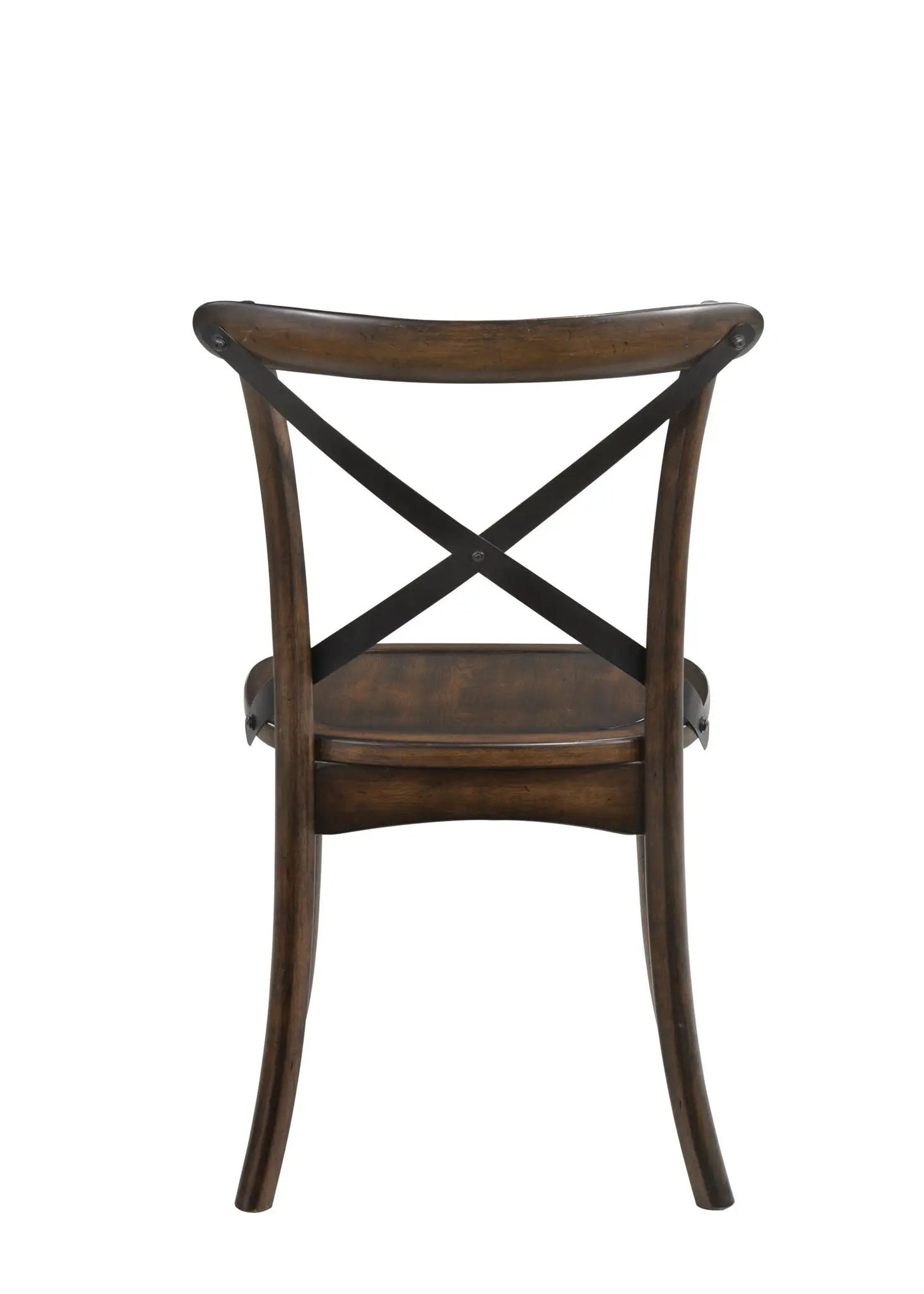 Kaelyn Metal Side Chair Set of Two Dark Oak