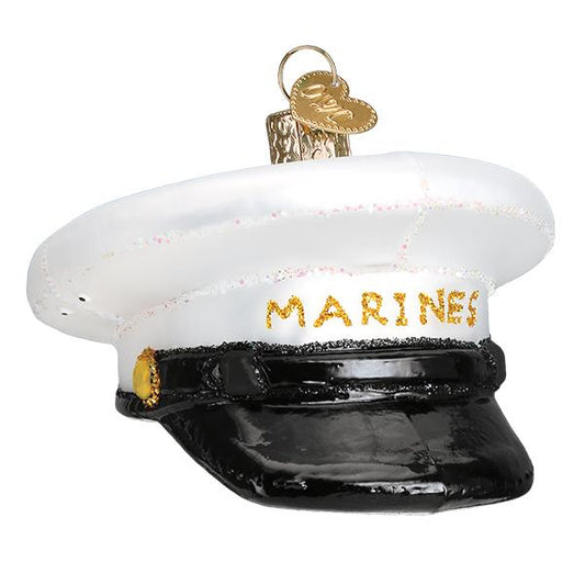 Ornement en verre de casquette de marine
