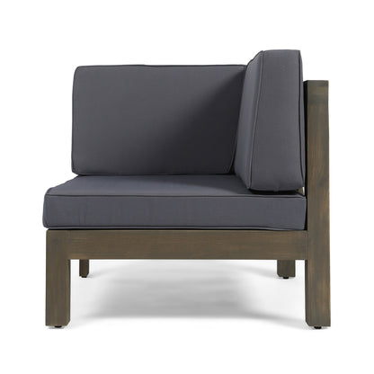 Oana 4-Piece Sofa Set with Coffee Table dark cushions wood frame HouseOfZazla on Tampa Home & Garden Store
