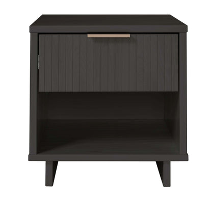 Granville Nightstand with 1 Drawer solid wood dark espresso by HouseOfZazla on Tampa Home & Garden Store