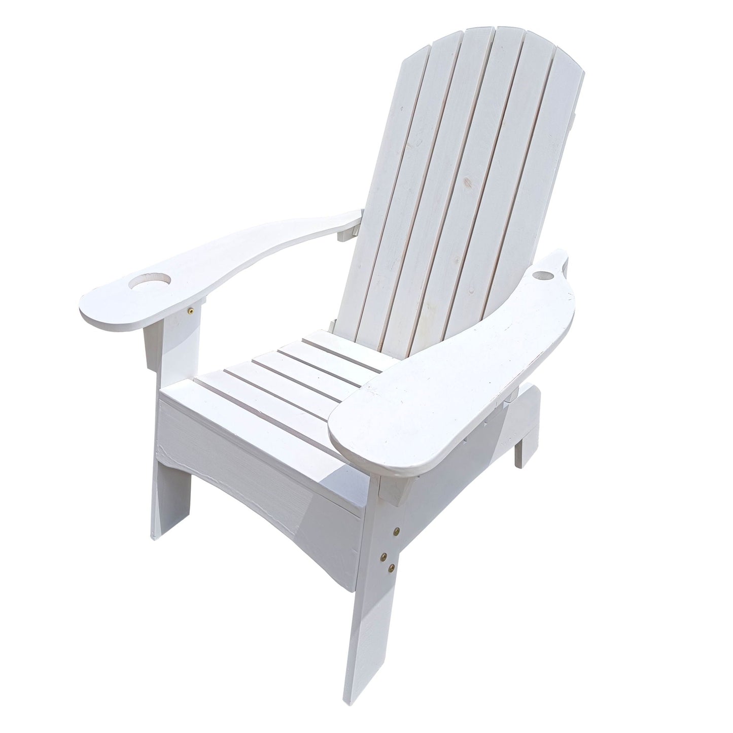 Outdoor Wood Adirondack Chair and Umbrella Hole